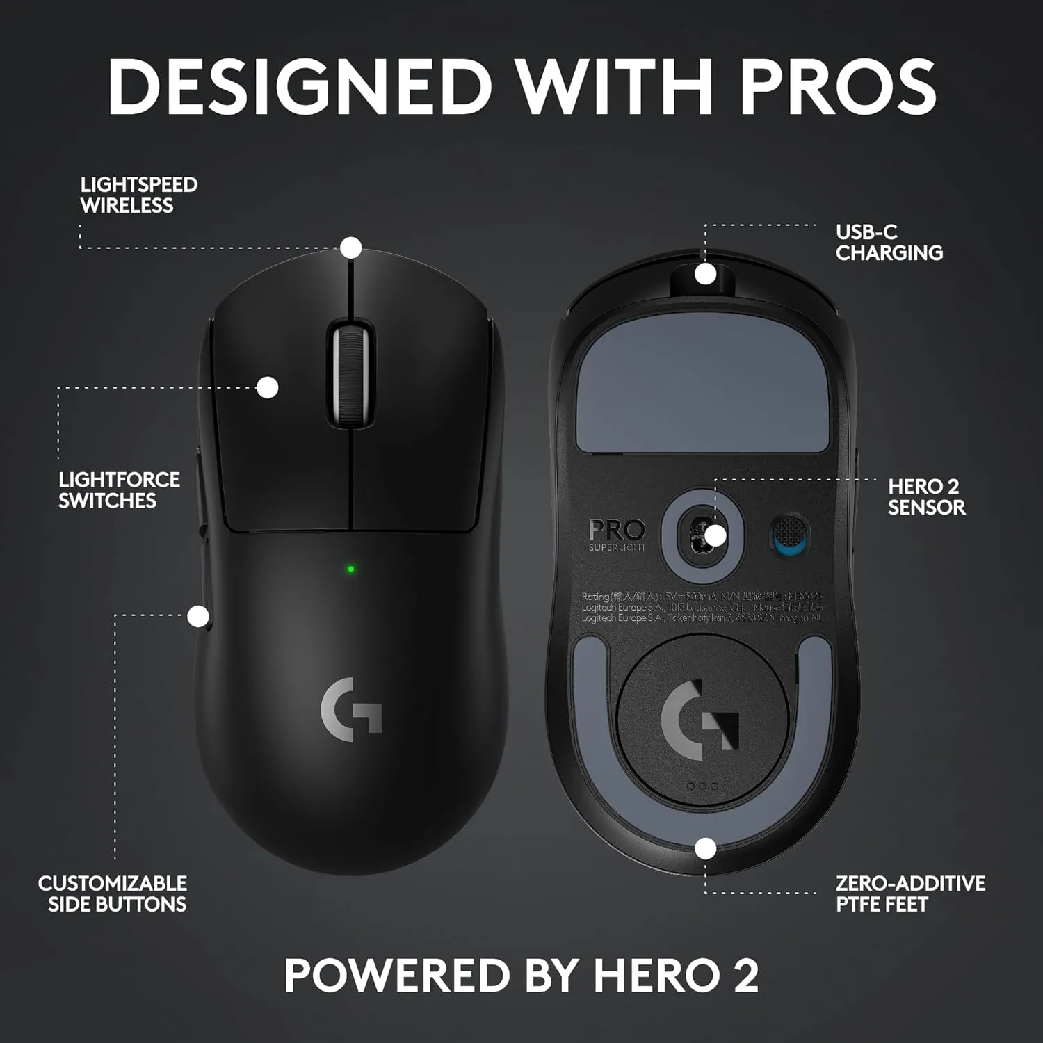 Logitech Wireless Gaming Mouse PRO X SUPERLIGHT 2 view 4